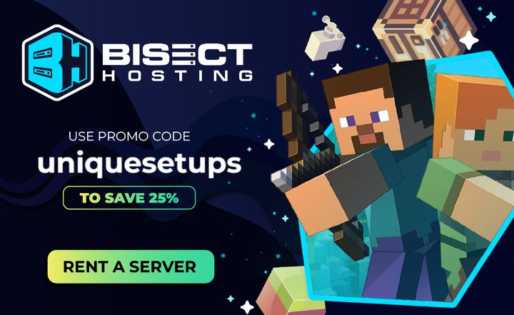 Bisect Hosting: use code uniquesetups to save 25%